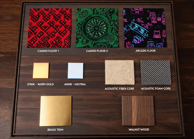 Casino floor finish samples