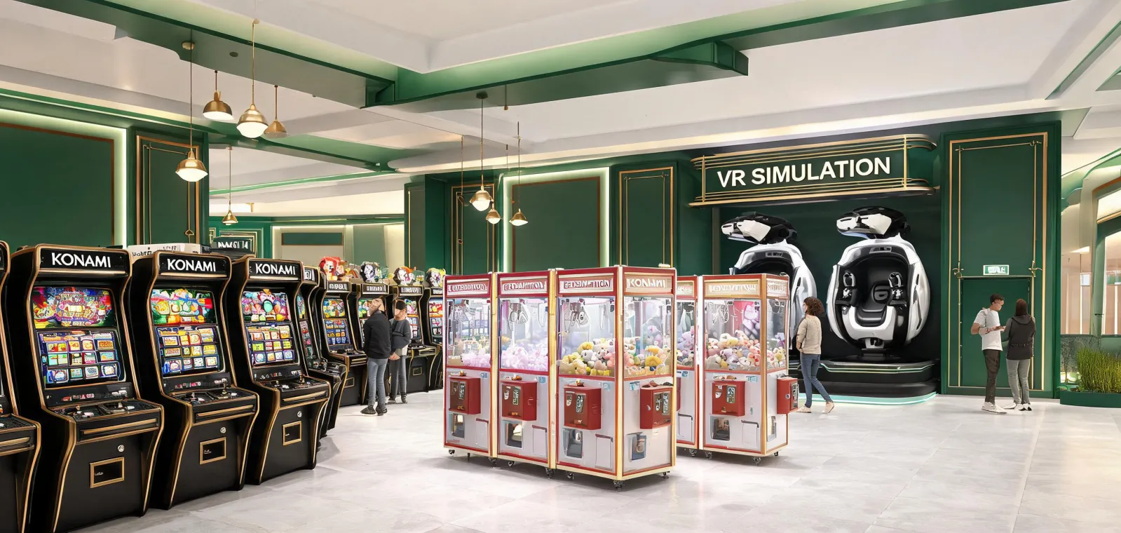 Konami casino and arcade cabinet row