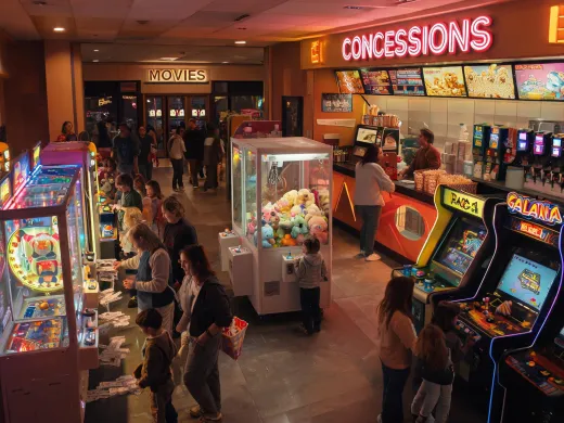 Cinema arcade lobby